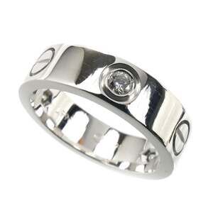 CARTIER 18k Silver Diamond Love Ring